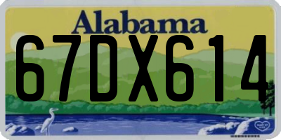 AL license plate 67DX614