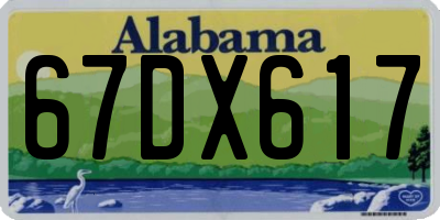 AL license plate 67DX617