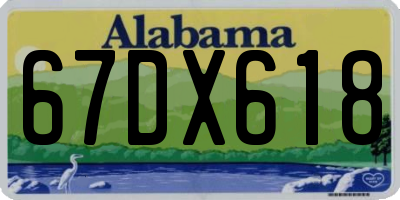 AL license plate 67DX618