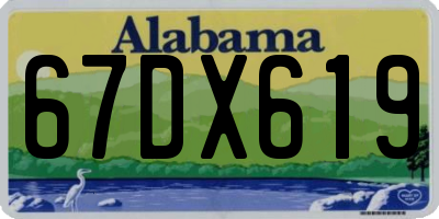 AL license plate 67DX619