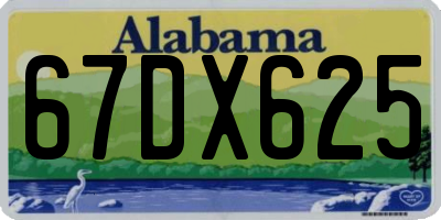 AL license plate 67DX625