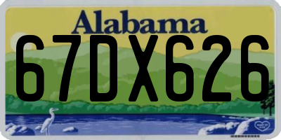 AL license plate 67DX626