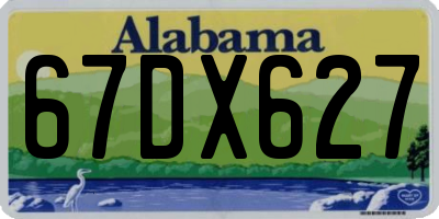 AL license plate 67DX627