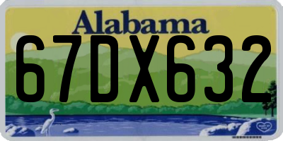 AL license plate 67DX632