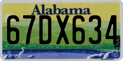 AL license plate 67DX634