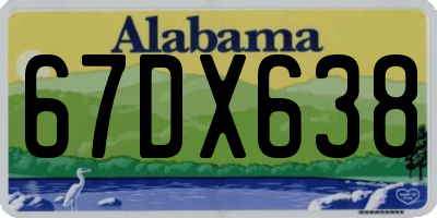 AL license plate 67DX638