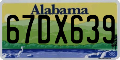 AL license plate 67DX639