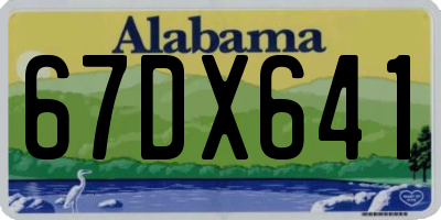 AL license plate 67DX641