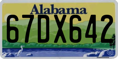 AL license plate 67DX642