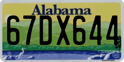 AL license plate 67DX644