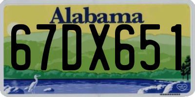 AL license plate 67DX651