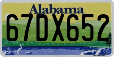 AL license plate 67DX652