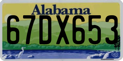 AL license plate 67DX653