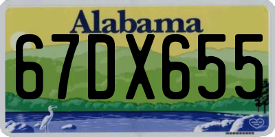 AL license plate 67DX655