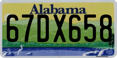 AL license plate 67DX658