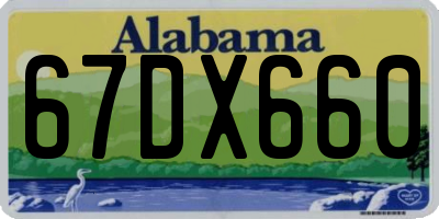 AL license plate 67DX660