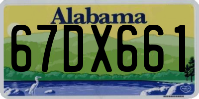 AL license plate 67DX661