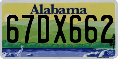 AL license plate 67DX662