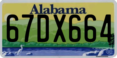 AL license plate 67DX664