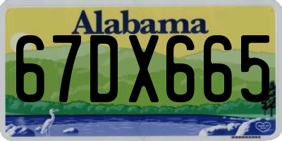 AL license plate 67DX665