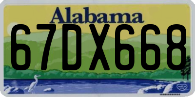 AL license plate 67DX668