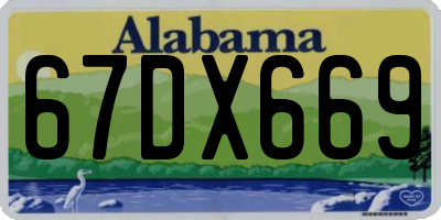 AL license plate 67DX669