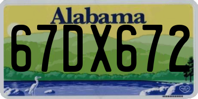 AL license plate 67DX672