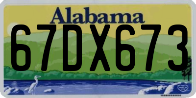 AL license plate 67DX673