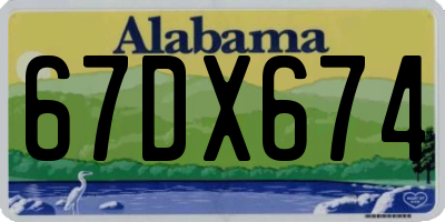 AL license plate 67DX674