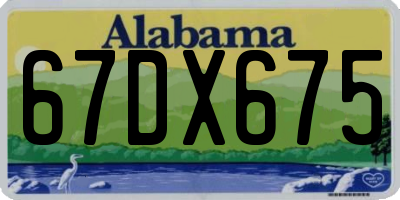 AL license plate 67DX675