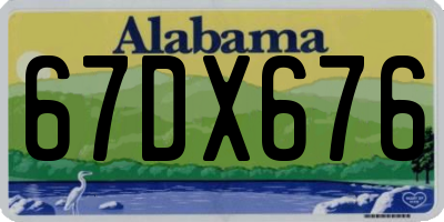 AL license plate 67DX676