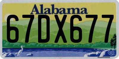 AL license plate 67DX677