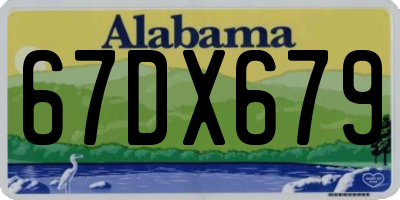 AL license plate 67DX679