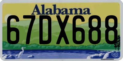 AL license plate 67DX688