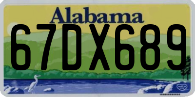 AL license plate 67DX689