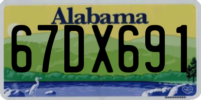 AL license plate 67DX691