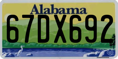 AL license plate 67DX692