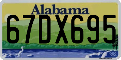 AL license plate 67DX695