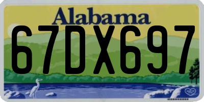 AL license plate 67DX697