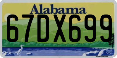 AL license plate 67DX699