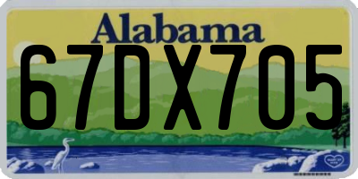 AL license plate 67DX705