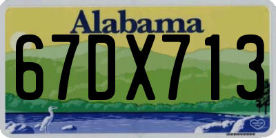 AL license plate 67DX713