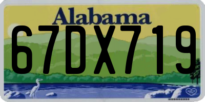 AL license plate 67DX719