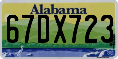 AL license plate 67DX723