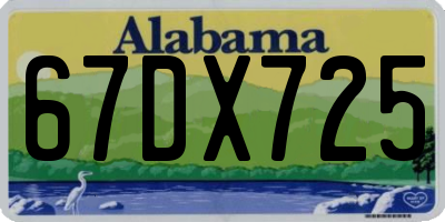 AL license plate 67DX725