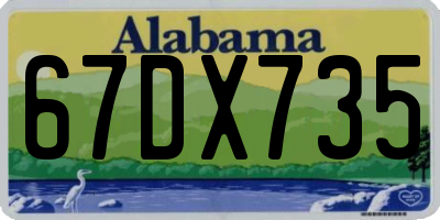 AL license plate 67DX735