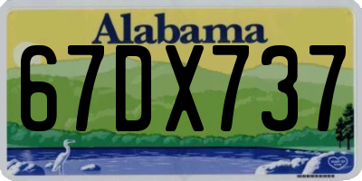 AL license plate 67DX737