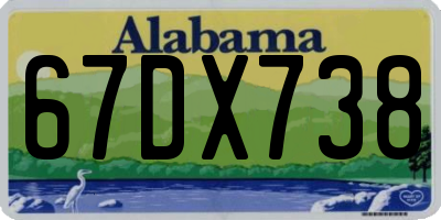 AL license plate 67DX738