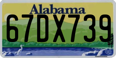 AL license plate 67DX739