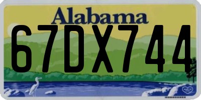 AL license plate 67DX744